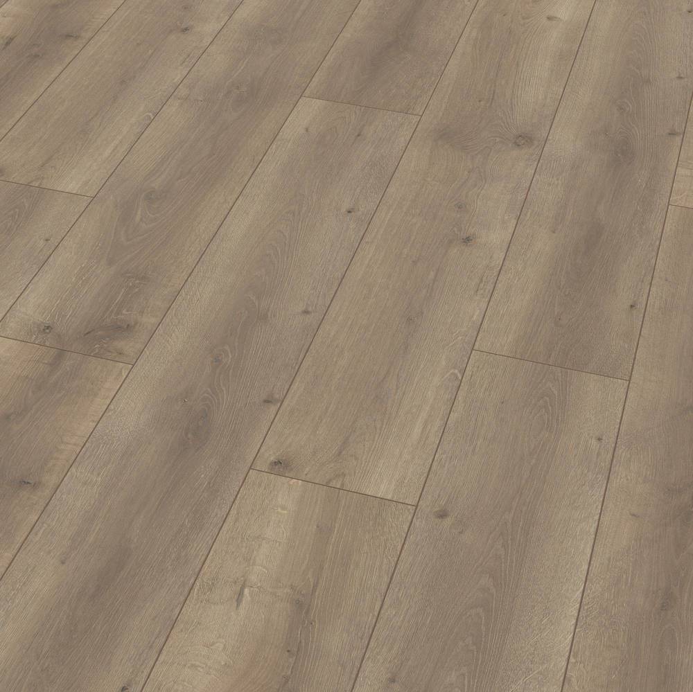 Ambiant Elite | Laminaat Eiken Grijs Bruin met 4 V-groeven rondom | L 128,6 x B 19,4 cm